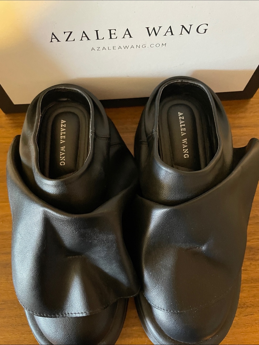 Azalea Wang Maitye Black Chunky Loafer Size 7
